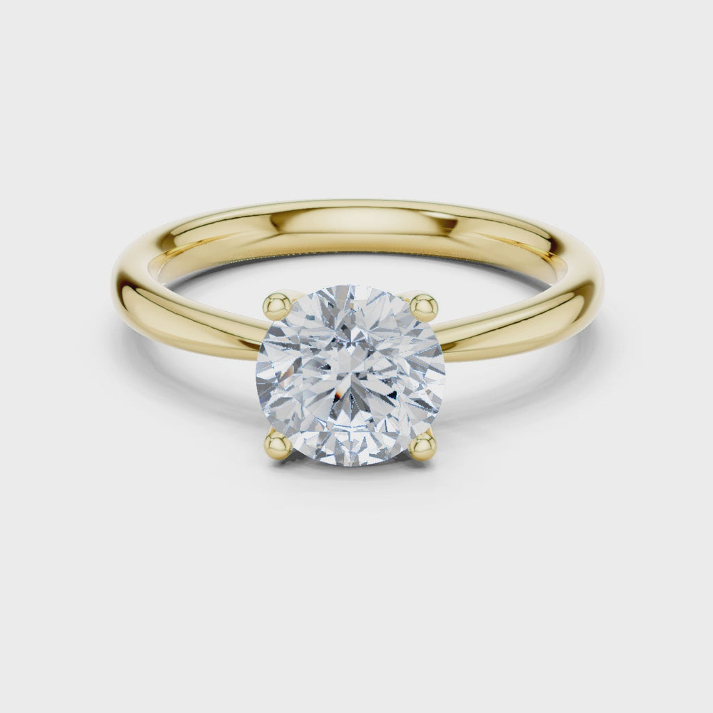 1.40 Carat Round Cut Lab-Grown Diamond Solitaire Ring in 14K / 18K Gold , VVS1 Clarity – SGL Certified