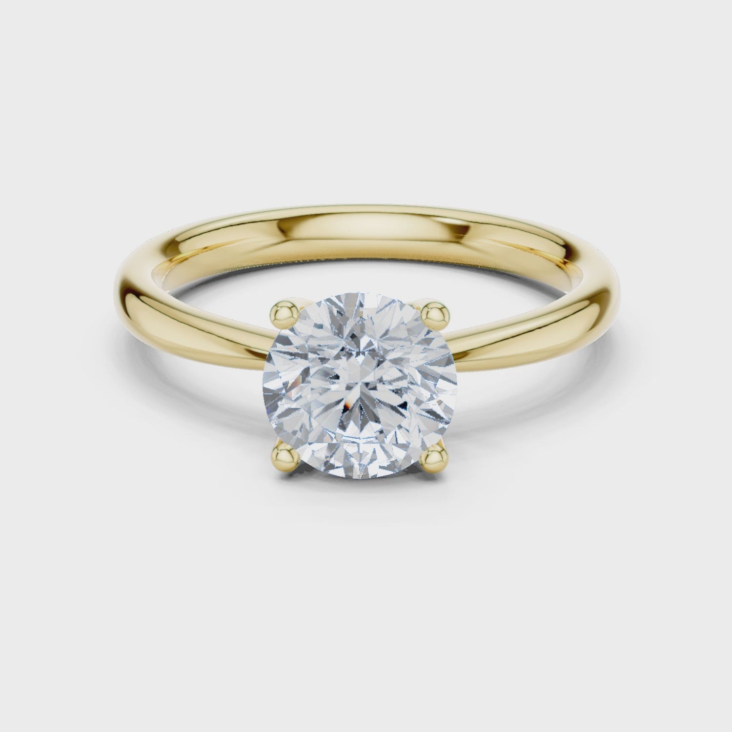 1.40 Carat Round Cut Lab-Grown Diamond Solitaire Ring in 14K / 18K Gold , VVS1 Clarity – SGL Certified
