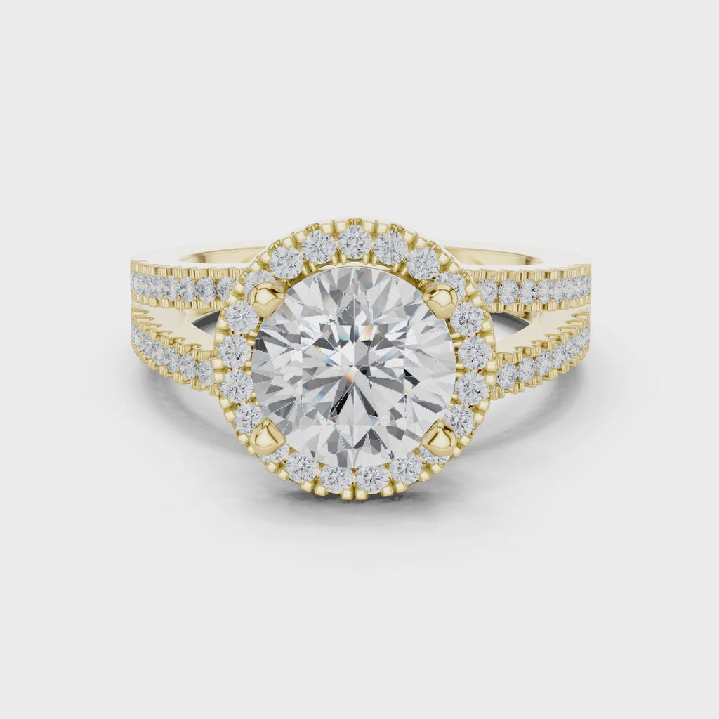 2.50 Carat Round Cut Lab-Grown Diamond Engagement Ring