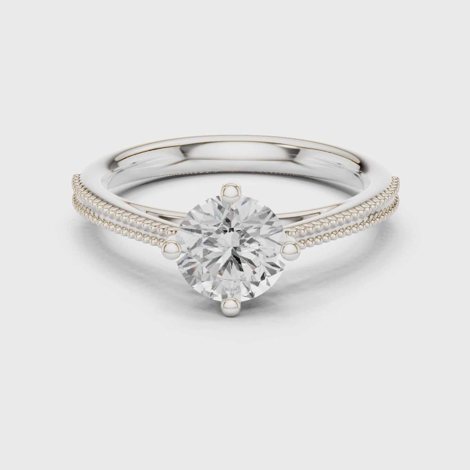 0.75 Carat Round Cut Lab-Grown Diamond Solitaire Ring in 14K / 18K Gold , VVS1 Clarity – SGL Certified