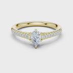 0.65 Carat Pear Cut Lab-Grown Diamond Engagement Ring