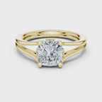 1.25 Carat Cushion Cut Lab-Grown Diamond Solitaire Ring in 14K / 18K Gold , VVS1 Clarity – SGL Certified