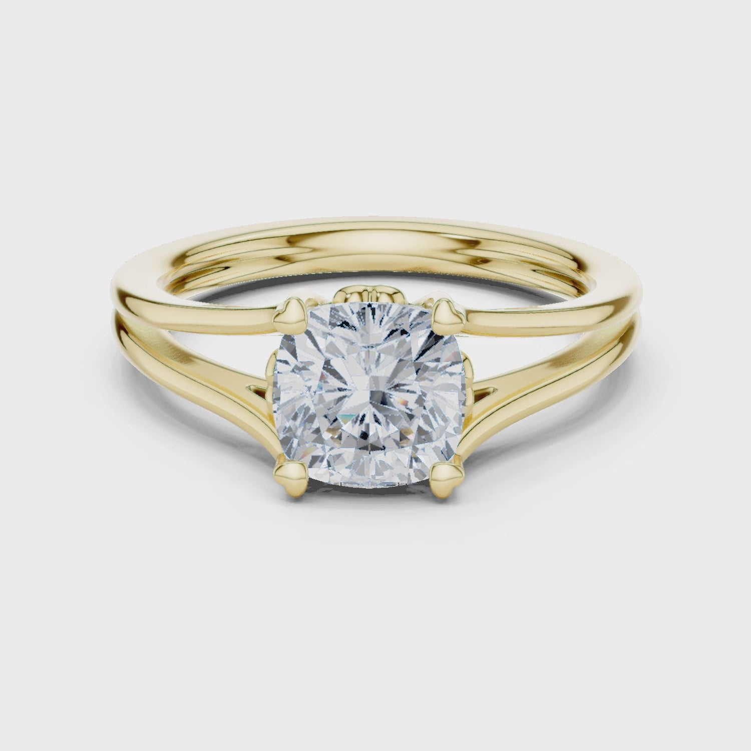 1.25 Carat Cushion Cut Lab-Grown Diamond Solitaire Ring in 14K / 18K Gold , VVS1 Clarity – SGL Certified