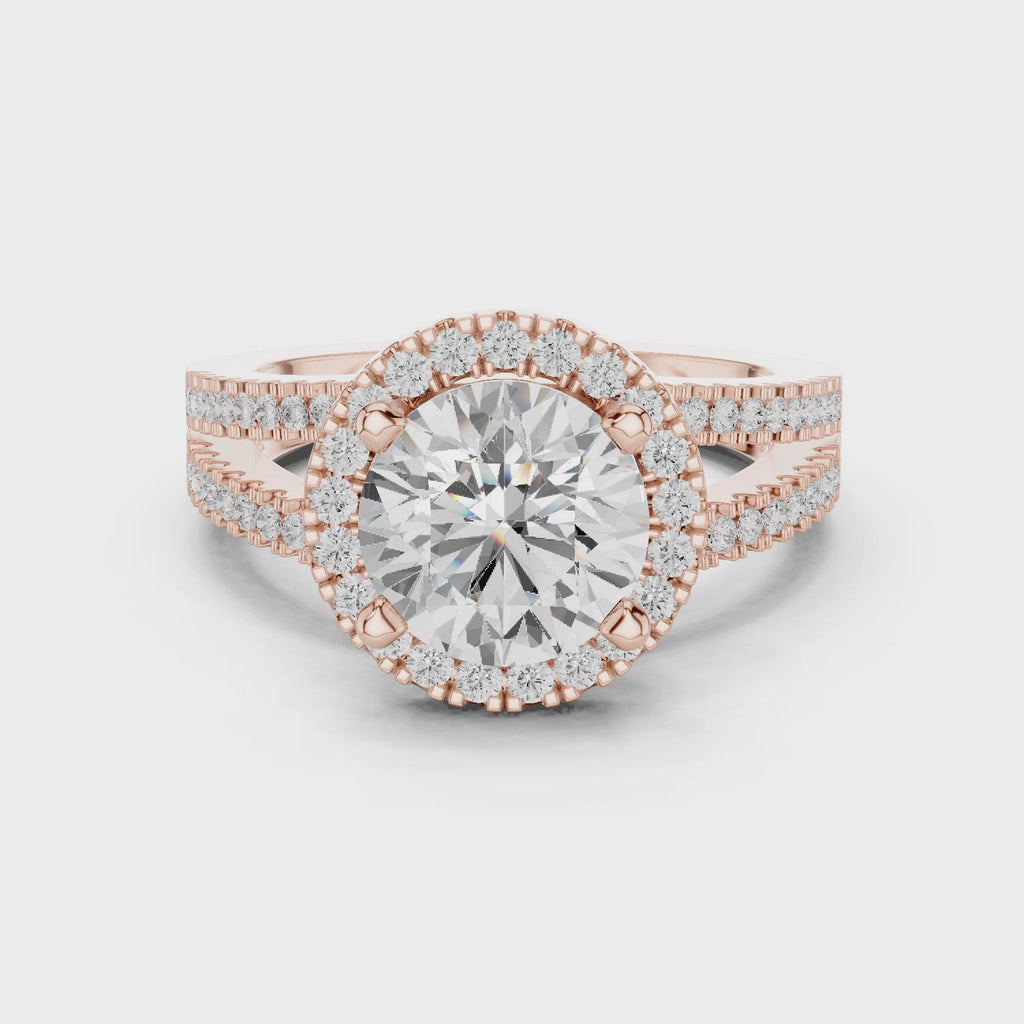 2.50 Carat Round Cut Lab-Grown Diamond Engagement Ring