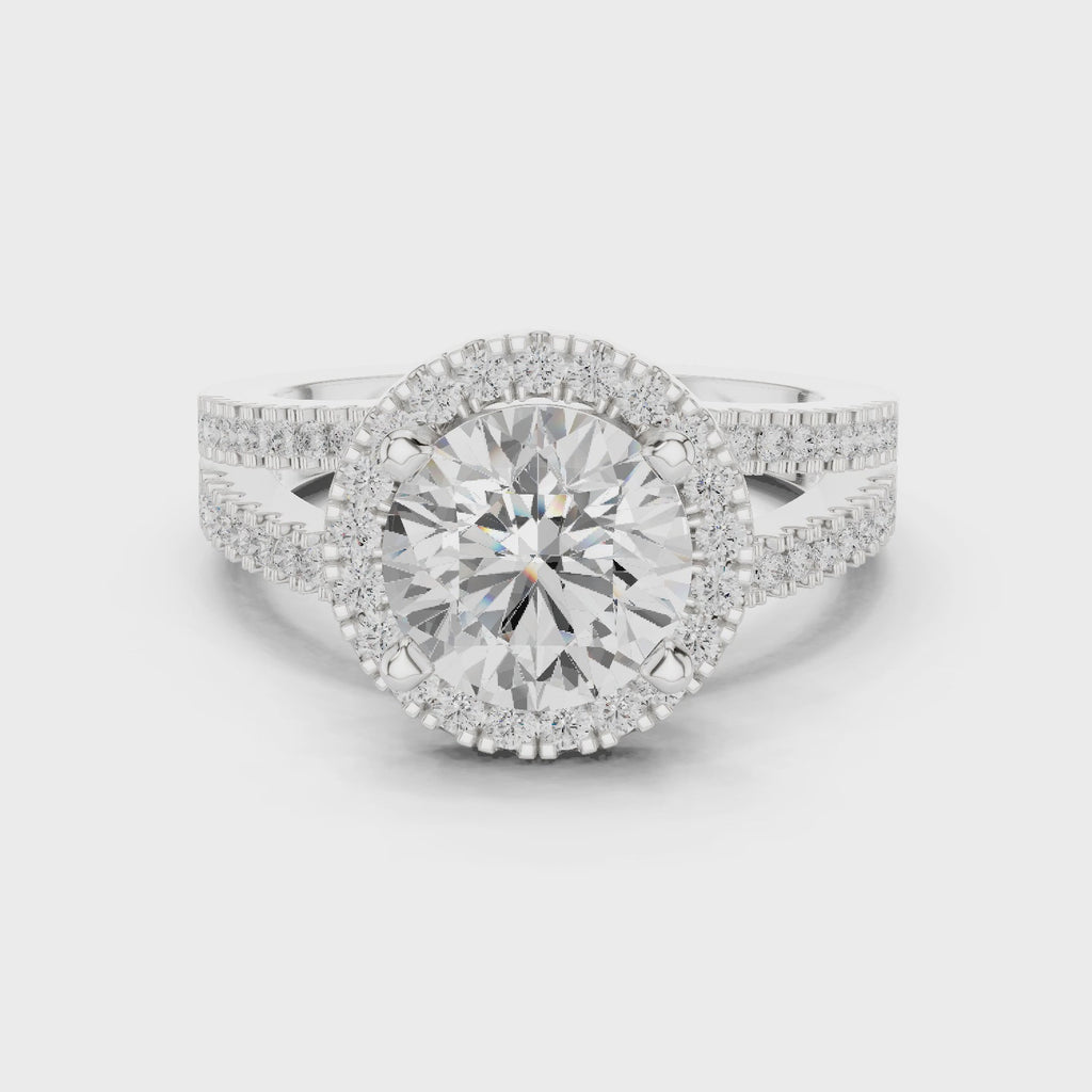 2.50 Carat Round Cut Lab-Grown Diamond Engagement Ring