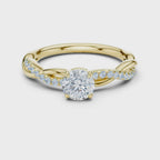 0.75 Carat Round Cut Lab-Grown Diamond Engagement Ring