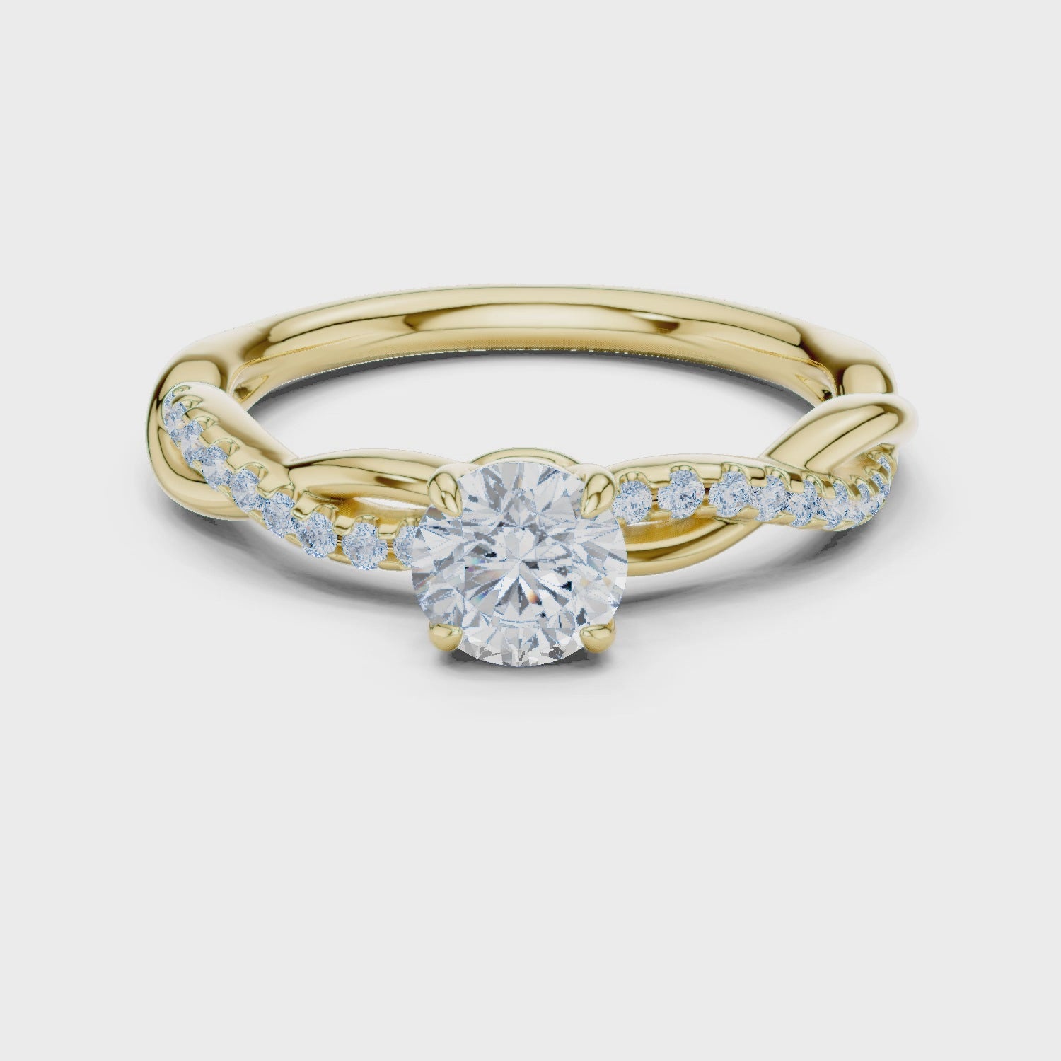 0.75 Carat Round Cut Lab-Grown Diamond Engagement Ring