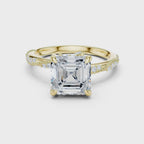 3.00 Carat Asscher Cut Lab-Grown Diamond Solitaire Ring in 14K / 18K Gold , VVS1 Clarity – SGL Certified