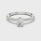 0.85 Carat Oval Cut Lab-Grown Diamond Engagement Ring