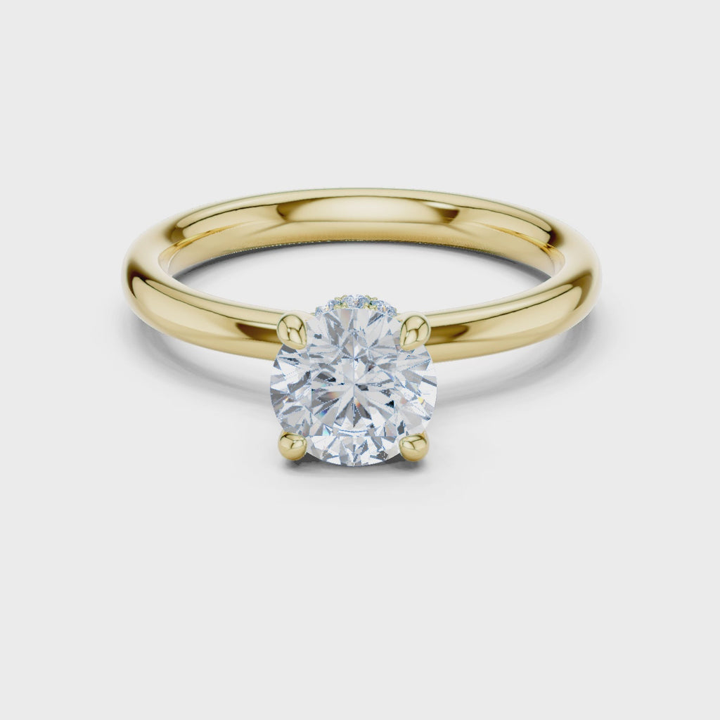 1.10 Carat Round Cut Lab-Grown Diamond Solitaire Ring in 14K / 18K Gold, VVS1 Clarity – SGL Certified
