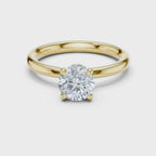 1.10 Carat Round Cut Lab-Grown Diamond Solitaire Ring in 14K / 18K Gold, VVS1 Clarity – SGL Certified