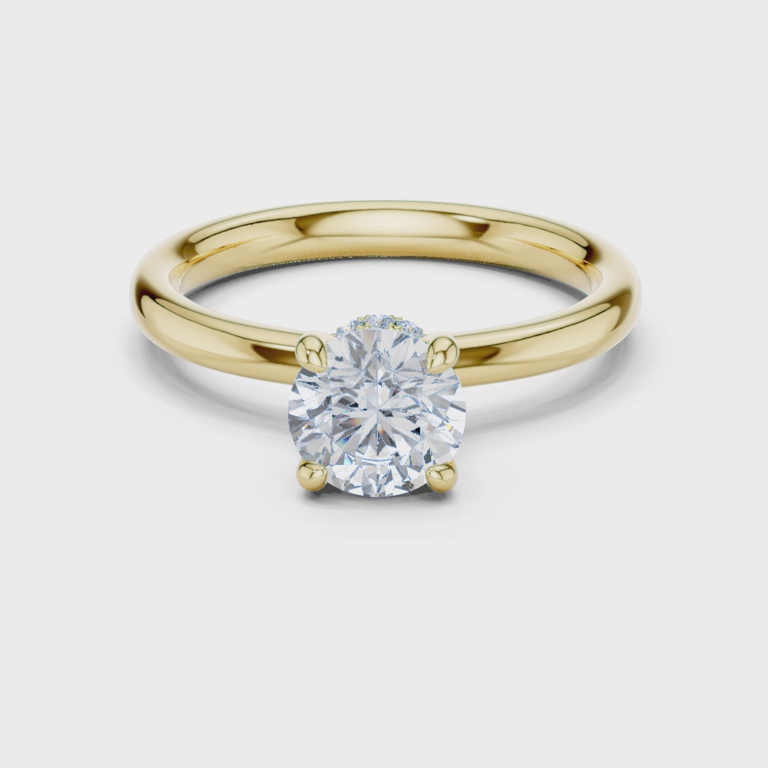 1.10 Carat Round Cut Lab-Grown Diamond Solitaire Ring in 14K / 18K Gold, VVS1 Clarity – SGL Certified