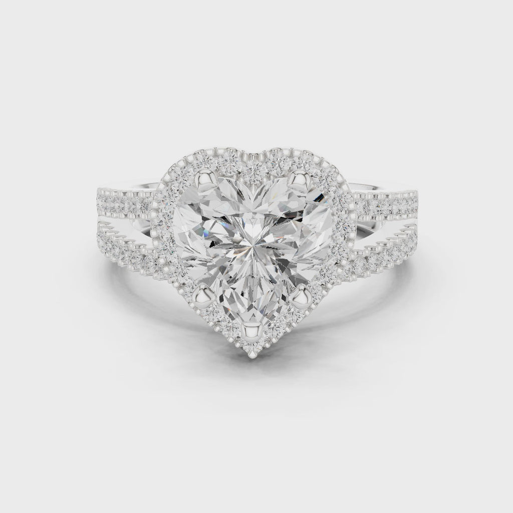 2.50 Carat Heart Cut Lab-Grown Diamond Engagement Ring