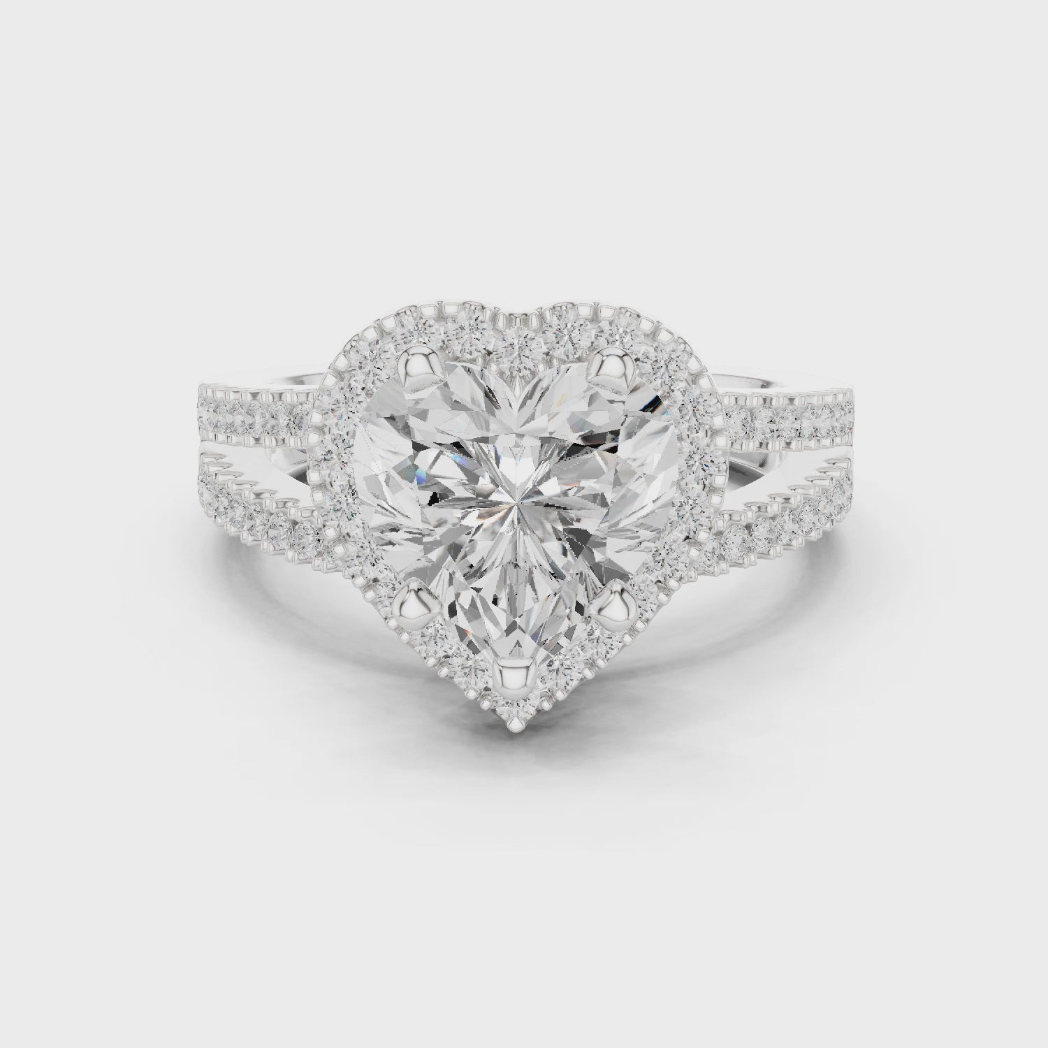 2.50 Carat Heart Cut Lab-Grown Diamond Engagement Ring