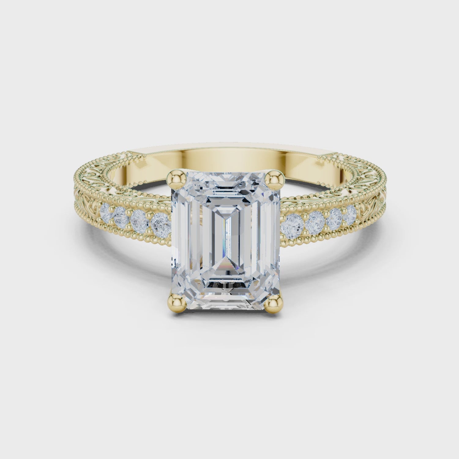 2.25 Carat Emerald Cut Lab-Grown Diamond Solitaire Ring in 14K / 18K Gold , VVS1 Clarity – SGL Certified