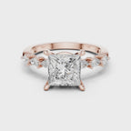 2.35 Carat Princess Cut Lab-Grown Diamond Solitaire Ring in 14K / 18K Gold , VVS1 Clarity – SGL Certified