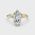 2.10 Carat Marquise Cut Lab-Grown Diamond Solitaire Ring in 14K / 18K Gold , VVS1 Clarity – SGL Certified