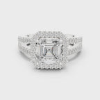 2.50 Carat Asscher Cut Lab-Grown Diamond Solitaire Engagement Ring