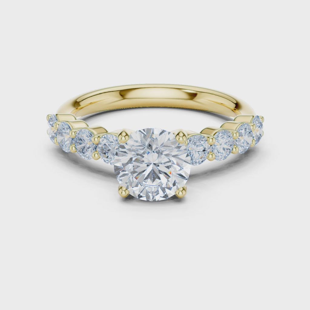 2.15 Carat Round Cut Lab-Grown Diamond Solitaire Ring in 14K / 18K Gold , VVS1 Clarity – SGL Certified