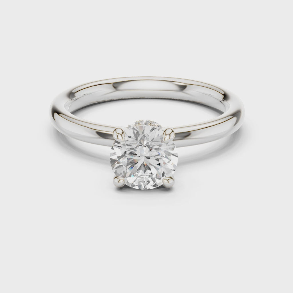 1.10 Carat Round Cut Lab-Grown Diamond Solitaire Ring in 14K / 18K Gold, VVS1 Clarity – SGL Certified