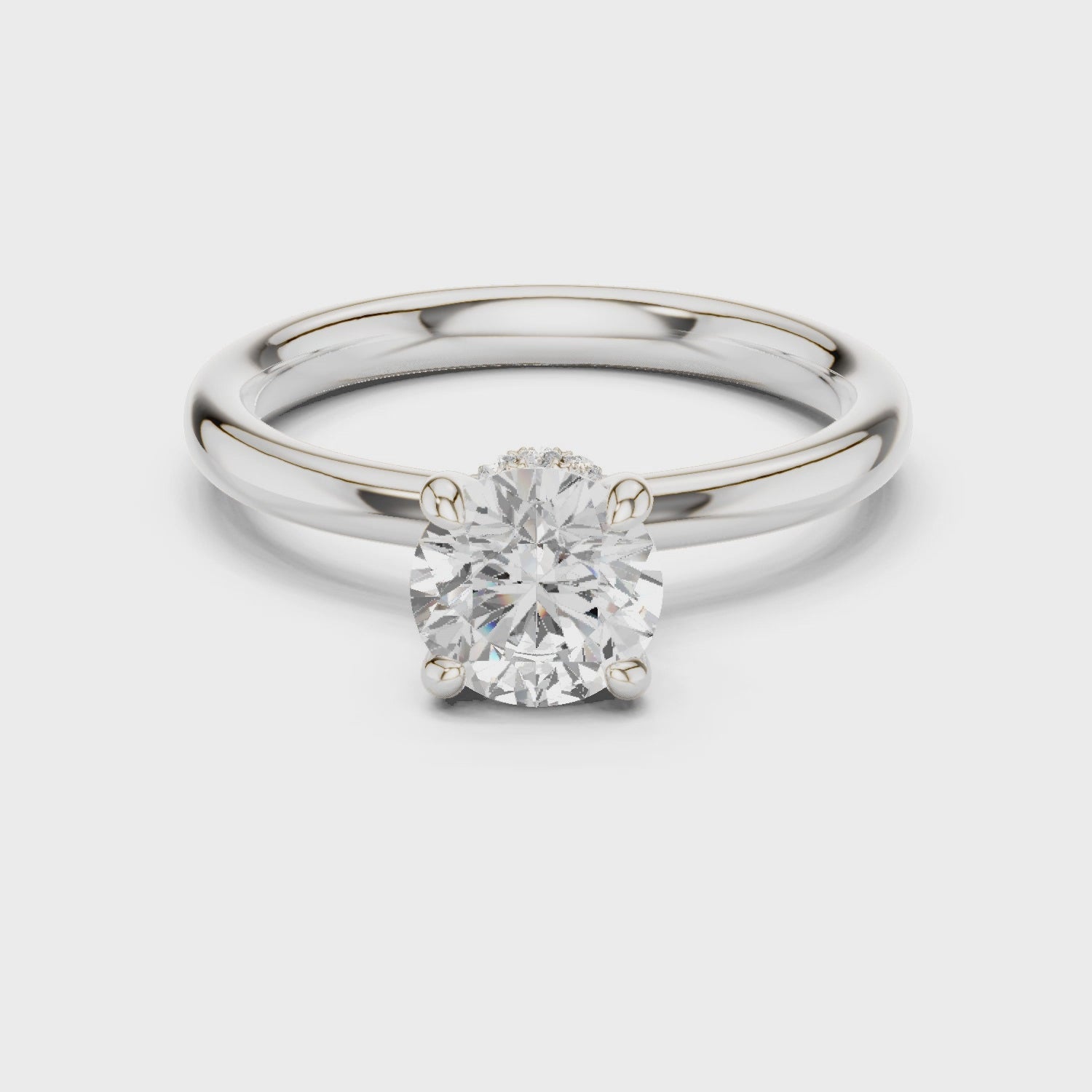 1.10 Carat Round Cut Lab-Grown Diamond Solitaire Ring in 14K / 18K Gold, VVS1 Clarity – SGL Certified