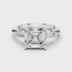 3.35 Carat Asscher Cut Lab-Grown Diamond Solitaire Ring in 14K / 18K Gold , VVS1 Clarity – SGL Certified
