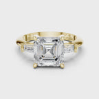 3.35 Carat Asscher Cut Lab-Grown Diamond Solitaire Ring in 14K / 18K Gold , VVS1 Clarity – SGL Certified
