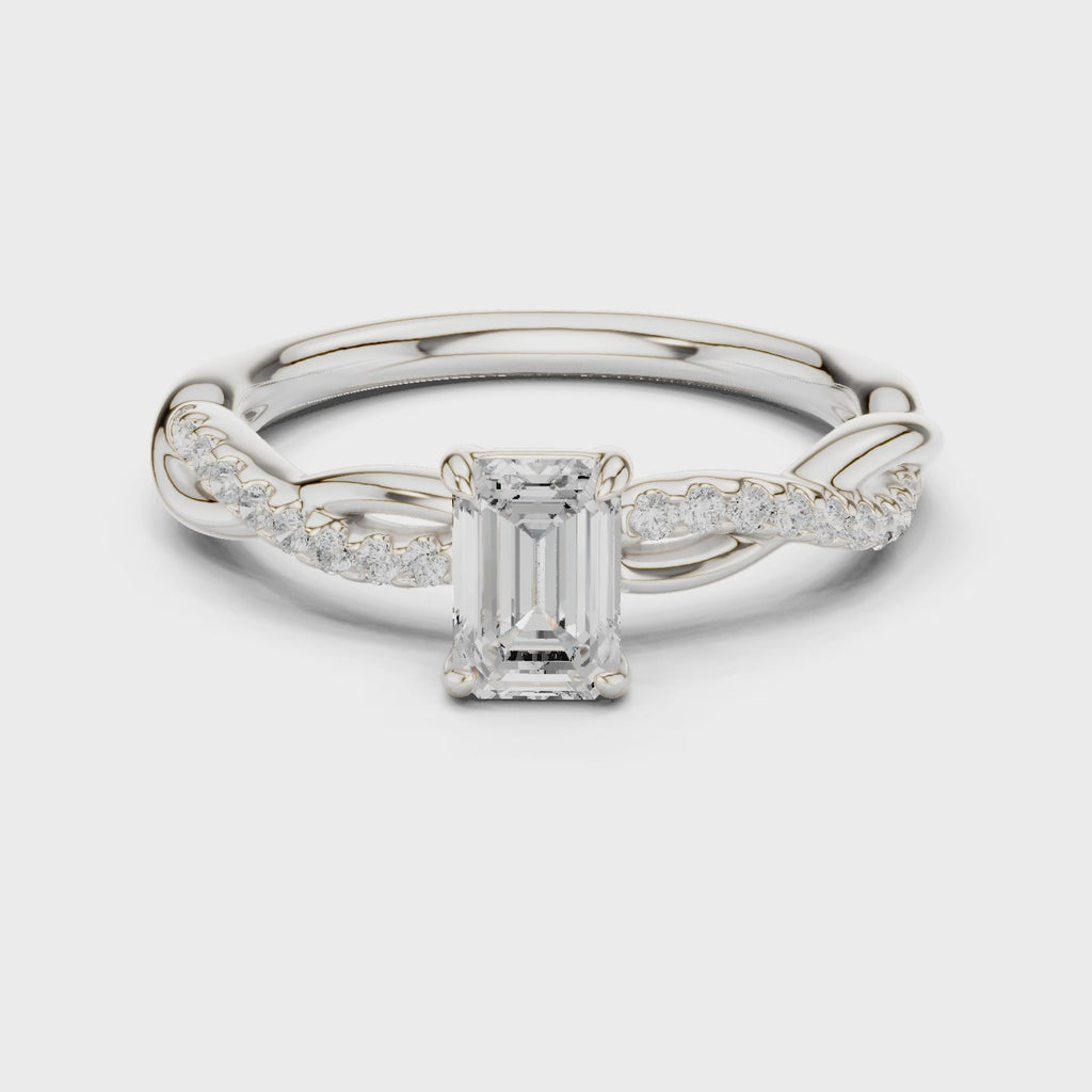0.75 Carat Radiant Cut Lab-Grown Diamond Engagement Ring