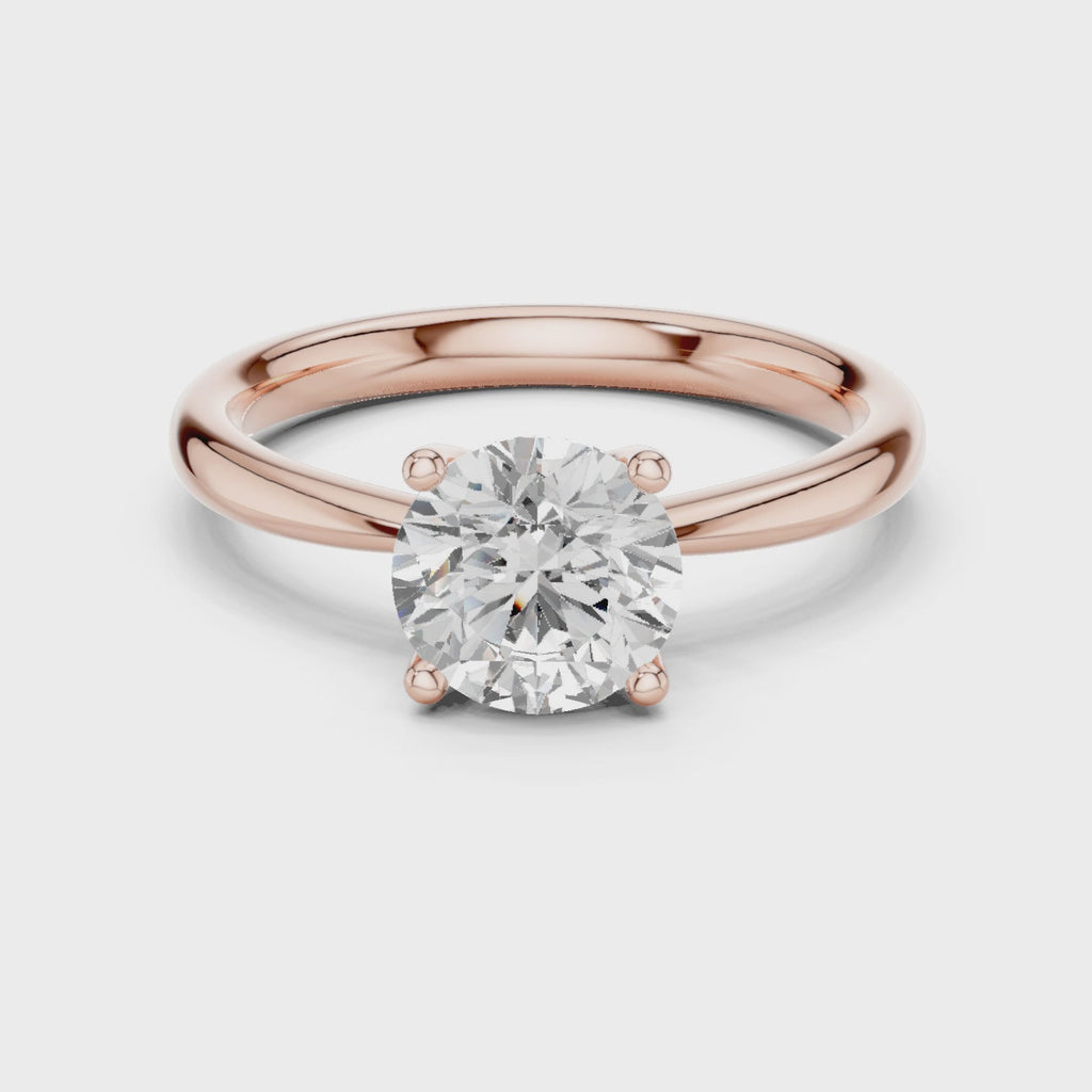 1.40 Carat Round Cut Lab-Grown Diamond Solitaire Ring in 14K / 18K Gold , VVS1 Clarity – SGL Certified