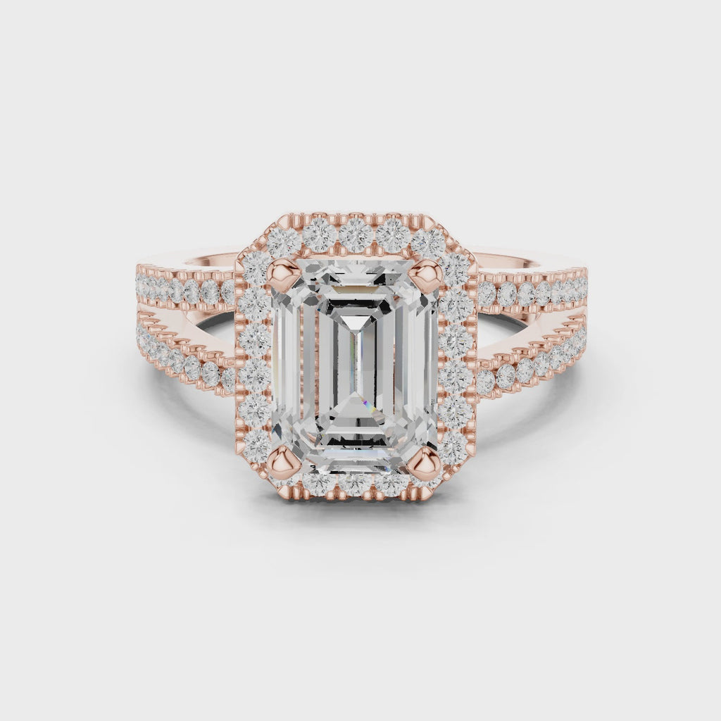 2.50 Carat Emerald Cut Lab-Grown Diamond Engagement Ring