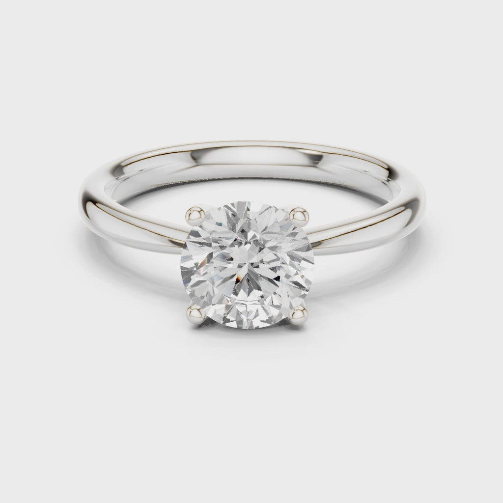 1.40 Carat Round Cut Lab-Grown Diamond Solitaire Ring in 14K / 18K Gold , VVS1 Clarity – SGL Certified