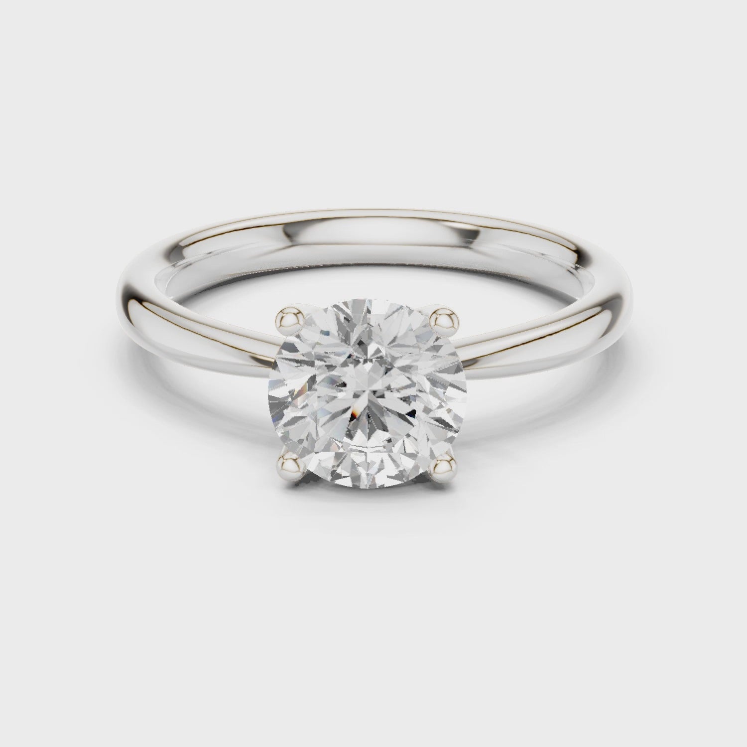 1.40 Carat Round Cut Lab-Grown Diamond Solitaire Ring in 14K / 18K Gold , VVS1 Clarity – SGL Certified