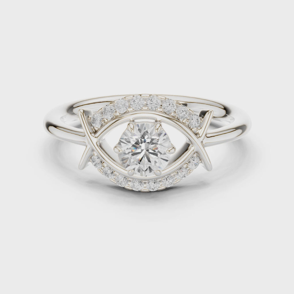 0.65 Carat Round Lab-Grown Diamond Engagement Ring