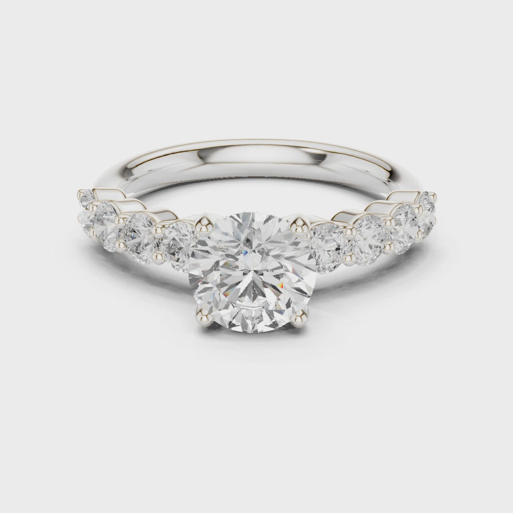 2.15 Carat Round Cut Lab-Grown Diamond Solitaire Ring in 14K / 18K Gold , VVS1 Clarity – SGL Certified