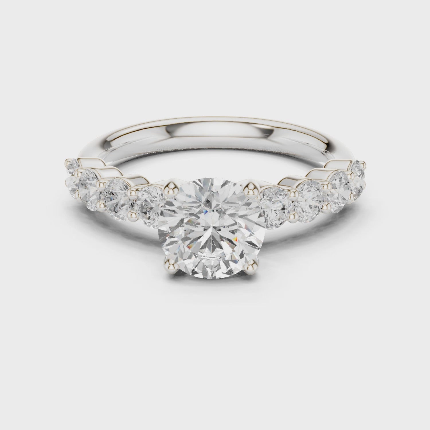 2.15 Carat Round Cut Lab-Grown Diamond Solitaire Ring in 14K / 18K Gold , VVS1 Clarity – SGL Certified