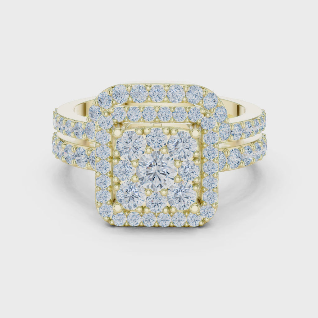 1.85 Carat Round Cut Lab-Grown Diamond Engagement Ring