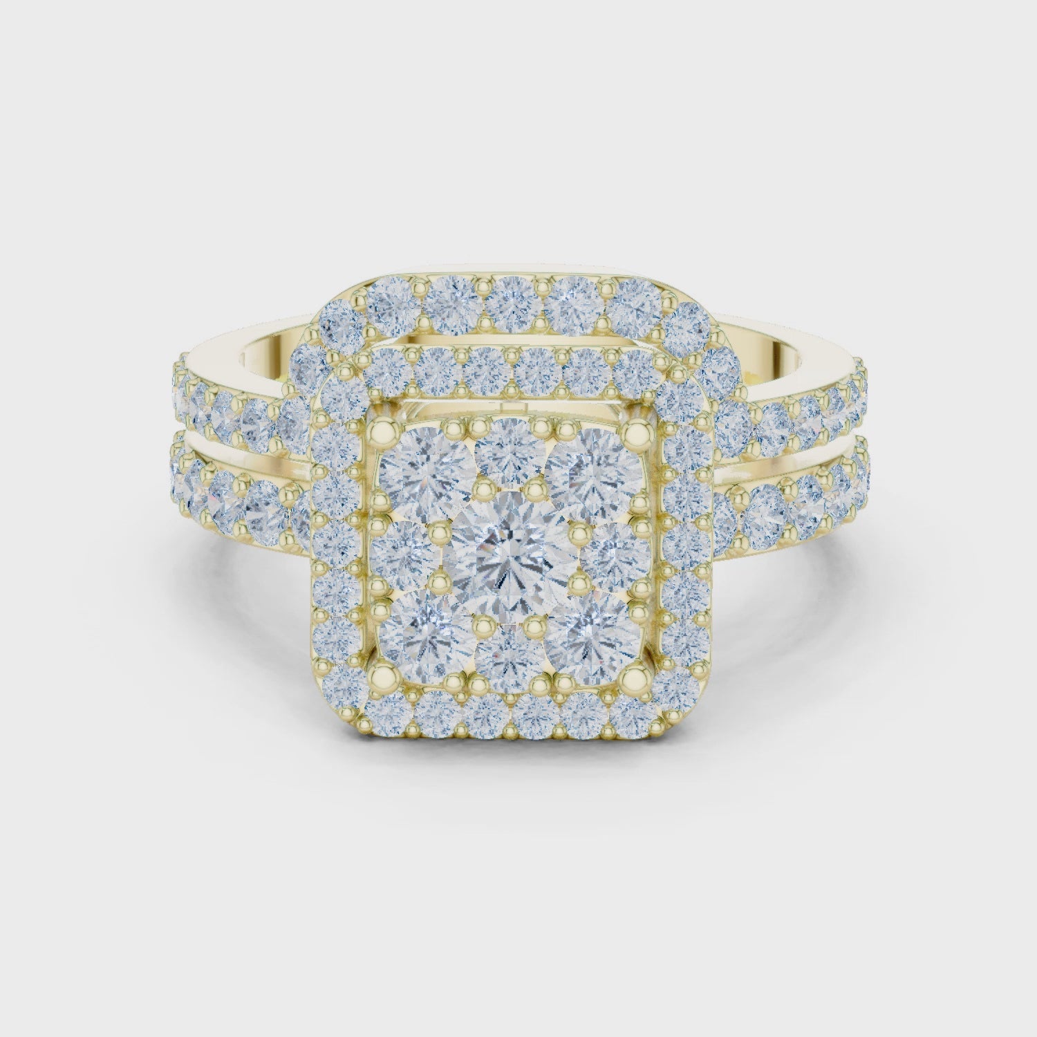 1.85 Carat Round Cut Lab-Grown Diamond Engagement Ring