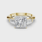 3.35 Carat Princess Cut Lab-Grown Diamond Solitaire Ring in 14K / 18K Gold , VVS1 Clarity – SGL Certified
