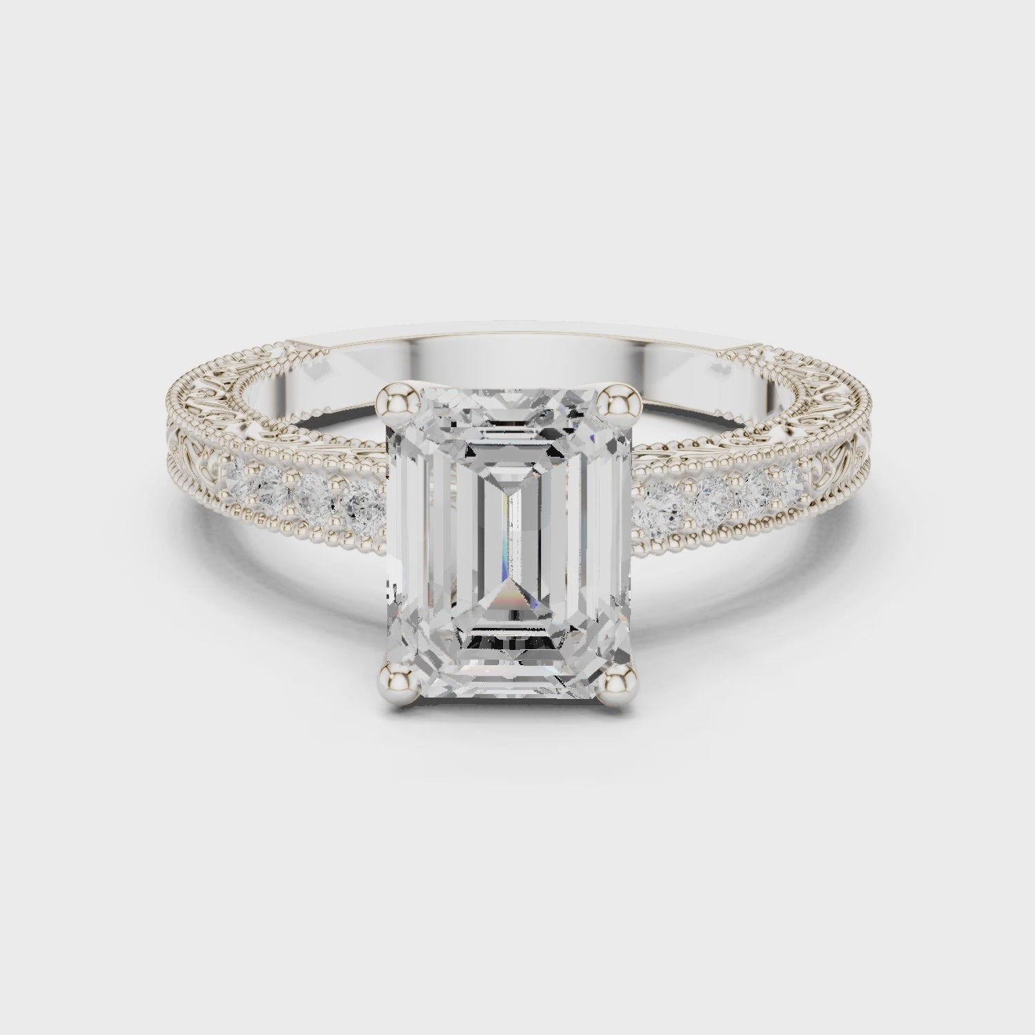 2.25 Carat Emerald Cut Lab-Grown Diamond Solitaire Ring in 14K / 18K Gold , VVS1 Clarity – SGL Certified