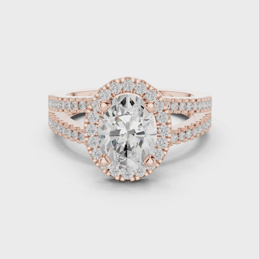 2.50 Carat Oval Cut Lab-Grown Diamond Engagement Ring