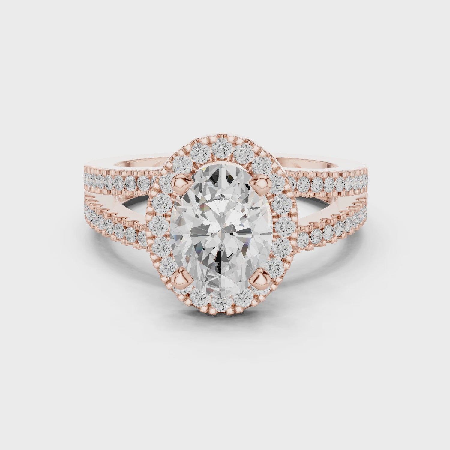 2.50 Carat Oval Cut Lab-Grown Diamond Engagement Ring