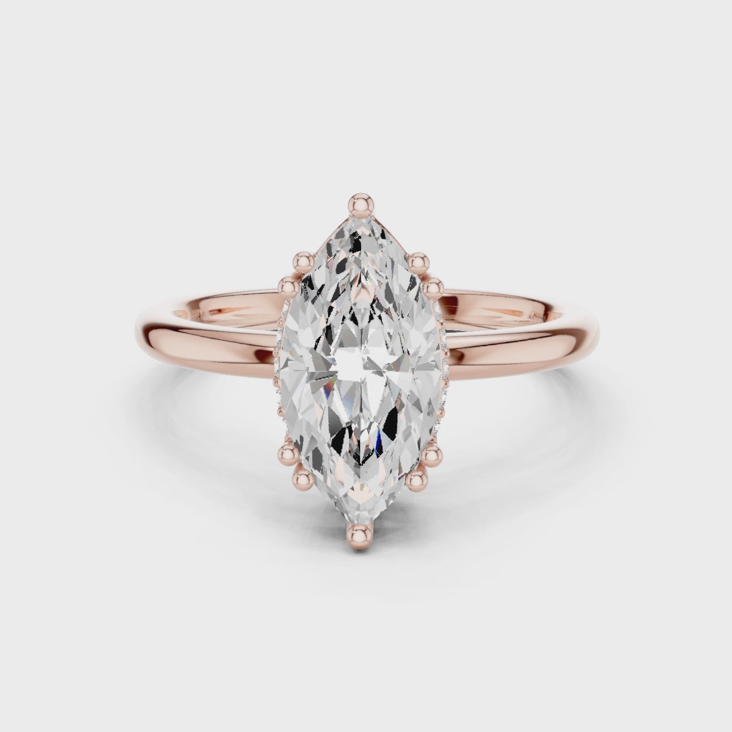 2.10 Carat Marquise Cut Lab-Grown Diamond Solitaire Ring in 14K / 18K Gold , VVS1 Clarity – SGL Certified