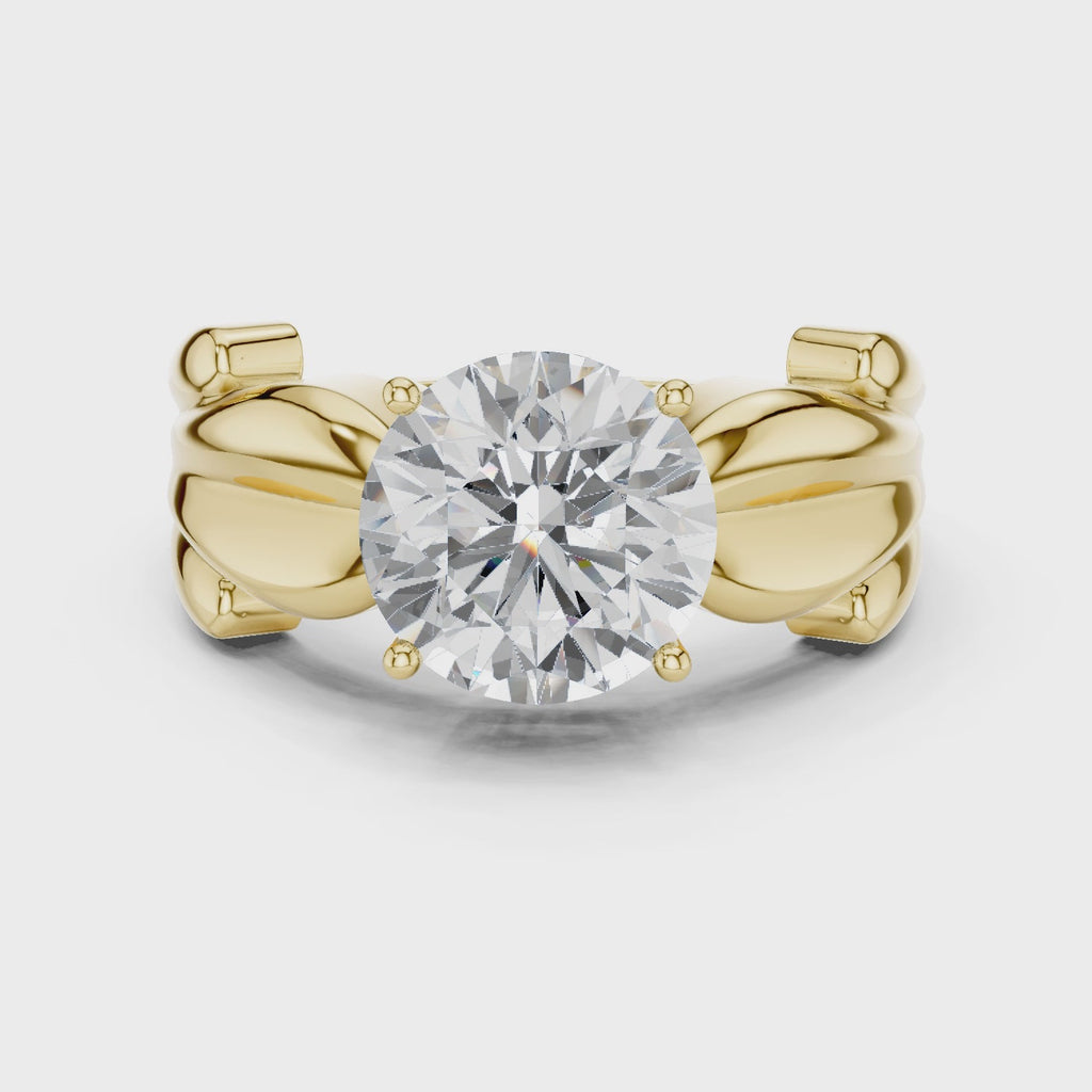 2.50 Carat Round Cut Lab-Grown Diamond Solitaire Ring in 14K / 18K Gold , VVS1 Clarity – SGL Certified