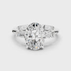 3.35 Carat Oval Cut Lab-Grown Diamond Solitaire Ring in 14K / 18K Gold , VVS1 Clarity – SGL Certified