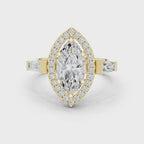 2.90 Carat Marquise Cut Lab-Grown Diamond Solitaire Ring in 14K / 18K Gold r, VVS1 Clarity – SGL Certified