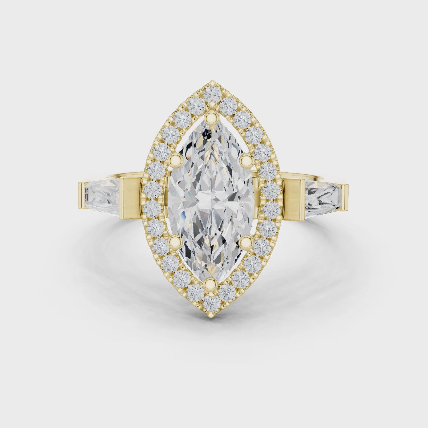 2.90 Carat Marquise Cut Lab-Grown Diamond Solitaire Ring in 14K / 18K Gold r, VVS1 Clarity – SGL Certified