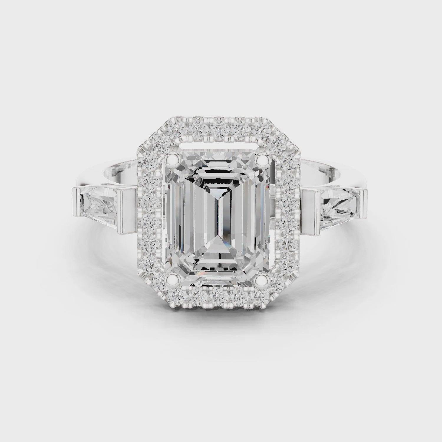 2.90 Carat Emerald Cut Lab-Grown Diamond Solitaire Ring in 14K / 18K Gold , VVS1 Clarity – SGL Certified
