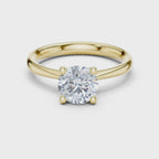 1 Carat Round Cut Lab-Grown Diamond Solitaire Ring in 14K / 18K Gold , VVS1 Clarity – SGL Certified