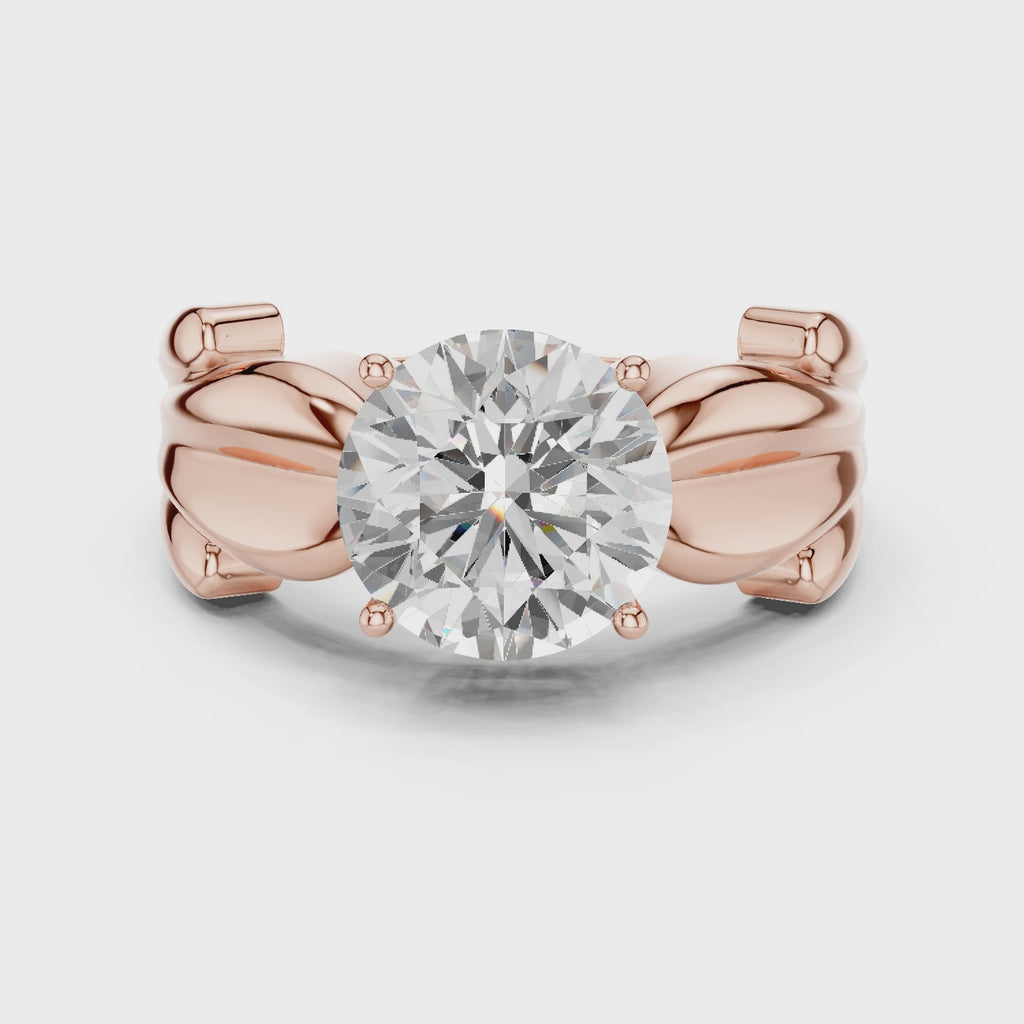 2.50 Carat Round Cut Lab-Grown Diamond Solitaire Ring in 14K / 18K Gold , VVS1 Clarity – SGL Certified