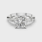 3.35 Carat Cushion Cut Lab-Grown Diamond Solitaire Ring in 14K / 18K Gold , VVS1 Clarity – SGL Certified